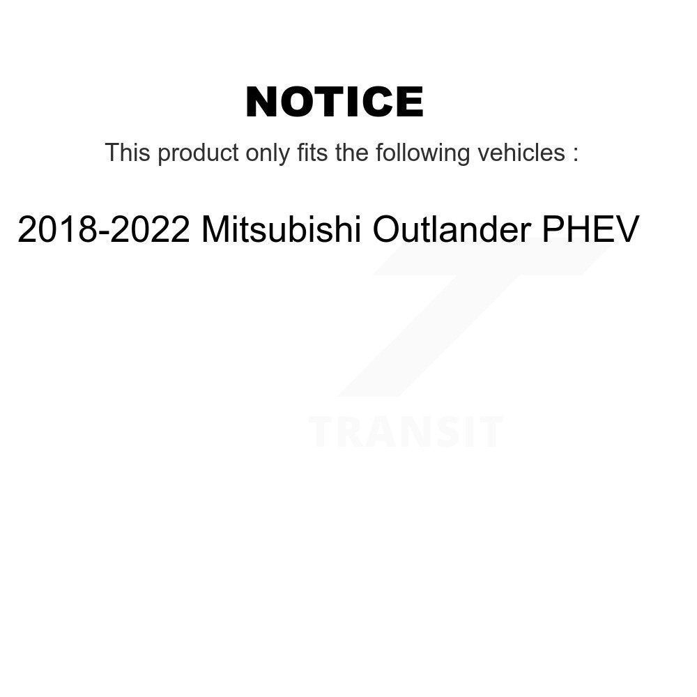 [Avant + Arrière] Kit de disque (revêtu) de frein pour 2018-2022 Mitsubishi Outlander PHEV KG-100981