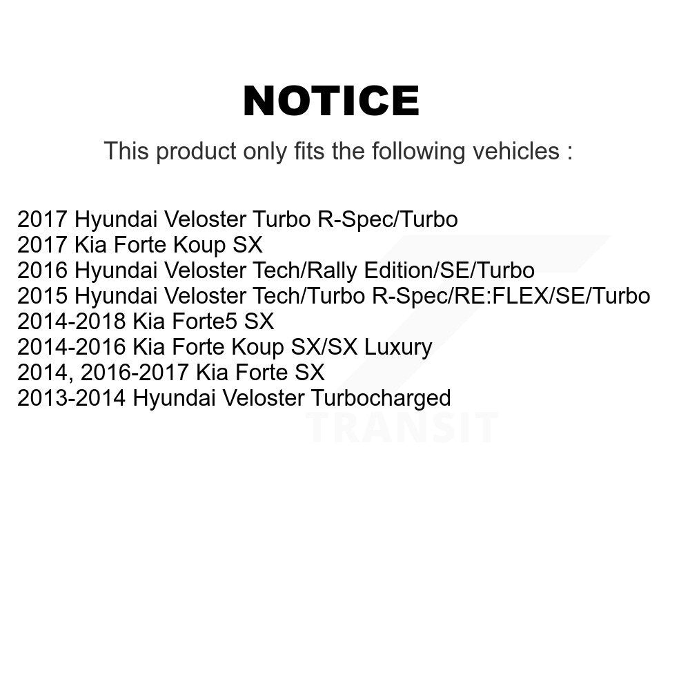 [Avant + Arrière] Kit de disque (revêtu) de frein pour Kia Forte Hyundai Veloster Forte5 Koup KG-101022