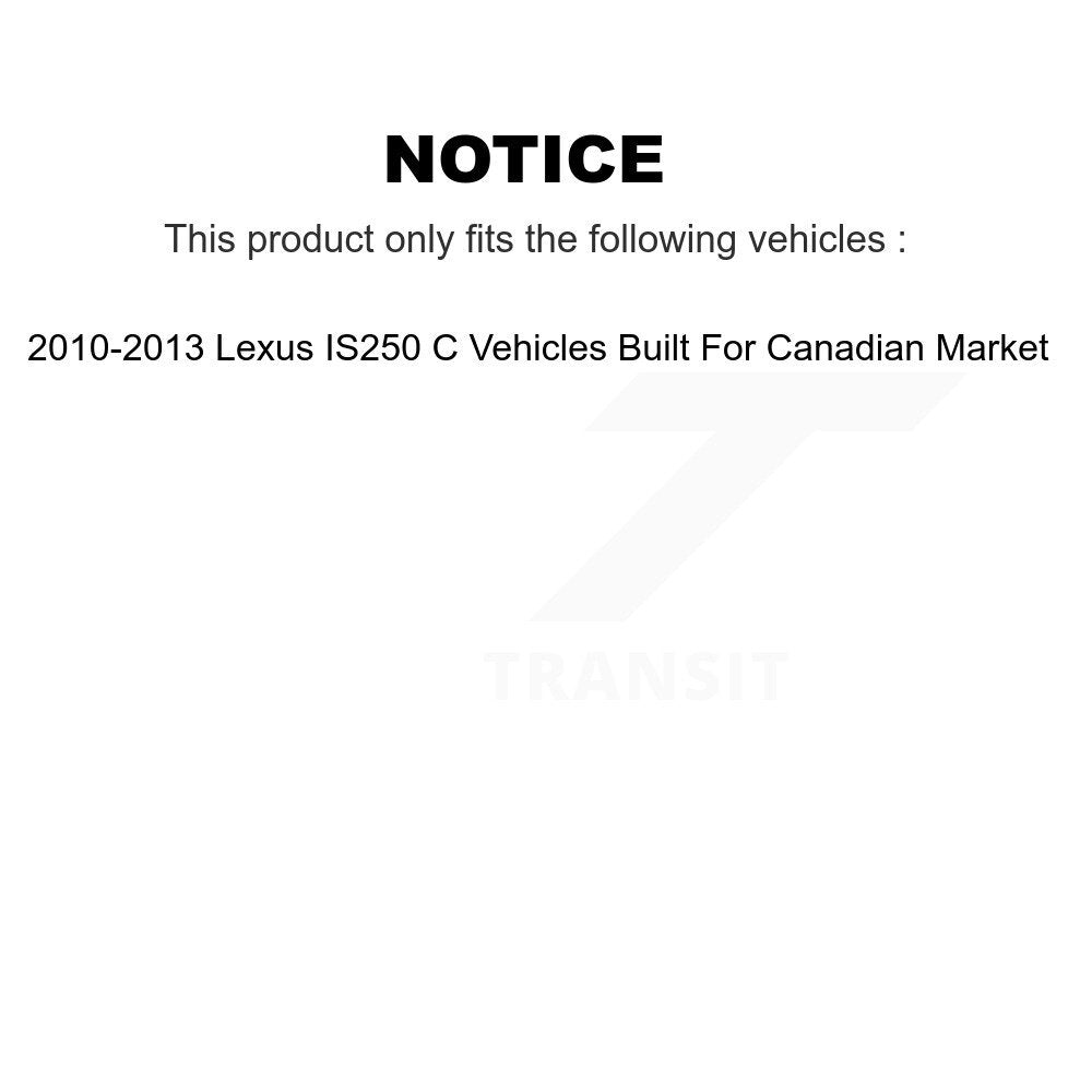 [Avant + Arrière] Kit de disque (revêtu) de frein pour 2010-2013 Lexus IS250 C Vehicles Built Canadian Market KG-101039
