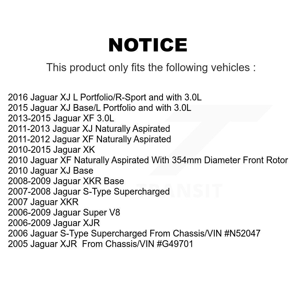 [Avant + Arrière] Kit de disque (revêtu) de frein pour Jaguar XF XJ S-Type XK XKR XJR Super V8 KG-101091