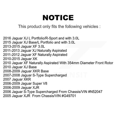 [Avant + Arrière] Kit de disque (revêtu) de frein pour Jaguar XF XJ S-Type XK XKR XJR Super V8 KG-101091