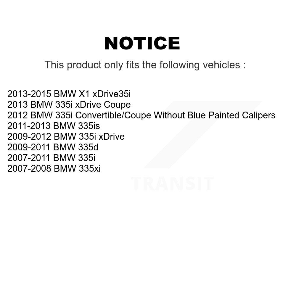 [Avant + Arrière] Kit de disque (revêtu) de frein pour BMW 335i X1 xDrive 335xi 335d 335is KG-101092