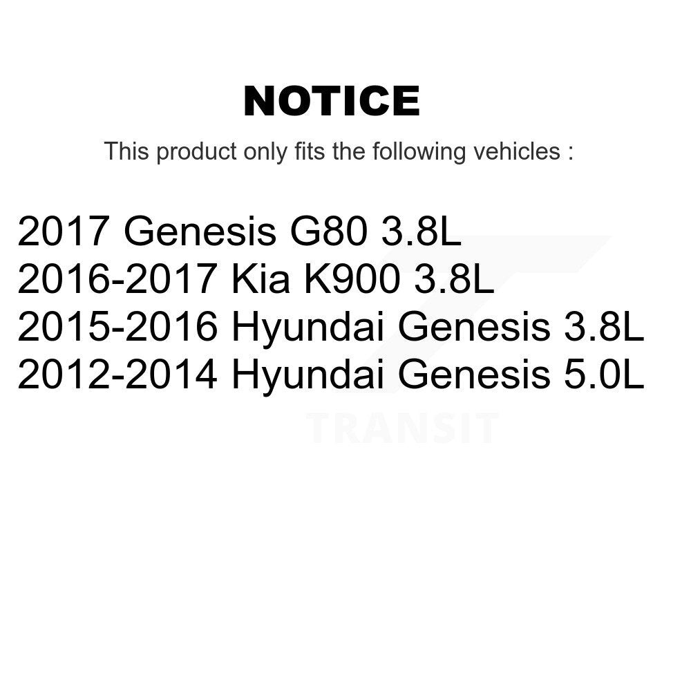 [Avant + Arrière] Kit de disque (revêtu) de frein pour Hyundai Genesis G80 Kia K900 KG-101139