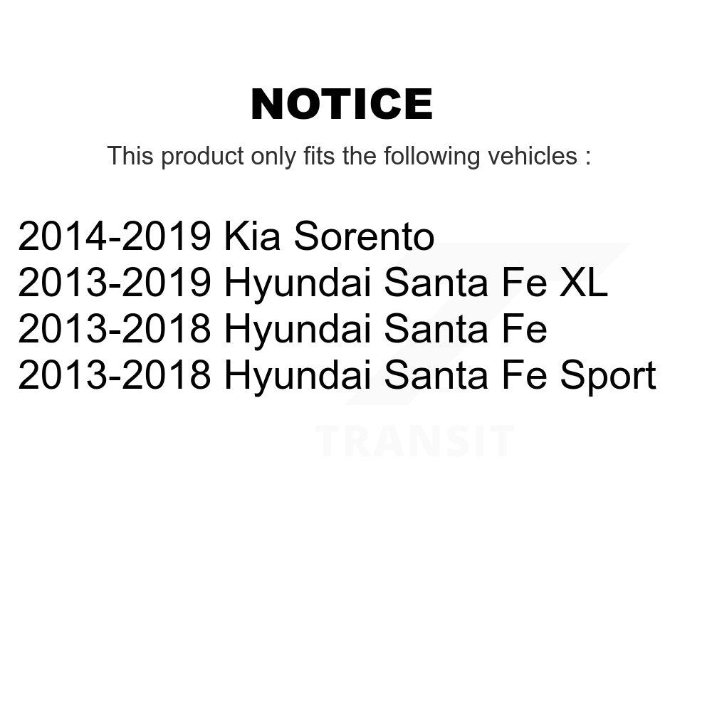 [Avant + Arrière] Kit de disque (revêtu) de frein pour Kia Sorento Hyundai Santa Fe Sport XL KG-101160