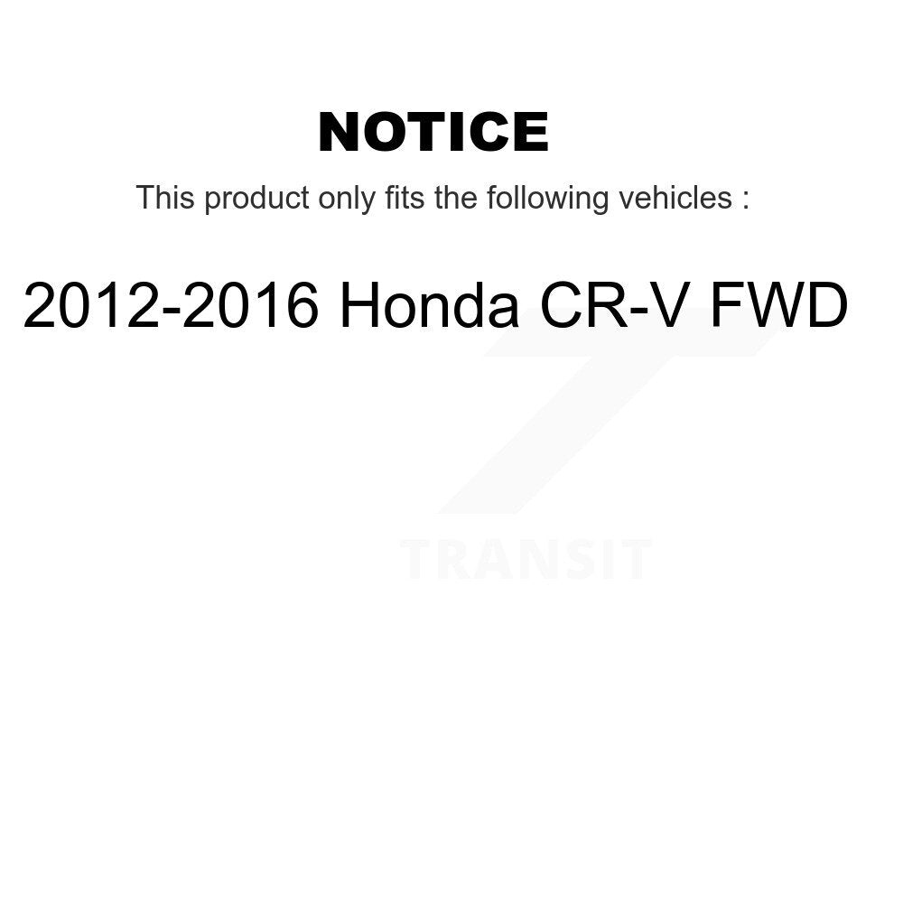 [Avant + Arrière] Kit de disque (revêtu) de frein pour 2012-2016 Honda CR-V FWD KG-101168
