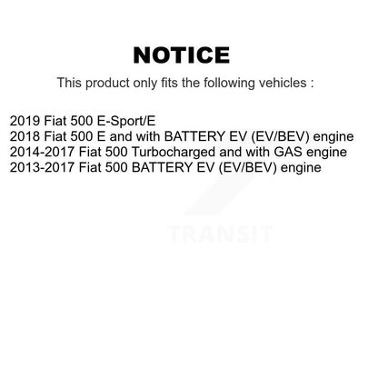 [Avant + Arrière] Kit de disque (revêtu) de frein pour Fiat 500 KG-101186