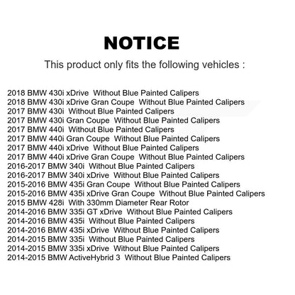 [Avant + Arrière] Kit de disque (revêtu) de frein pour BMW 435i 428i xDrive 335i 340i 430i Gran Coupe GT 440i ActiveHybrid 3 KG-101207