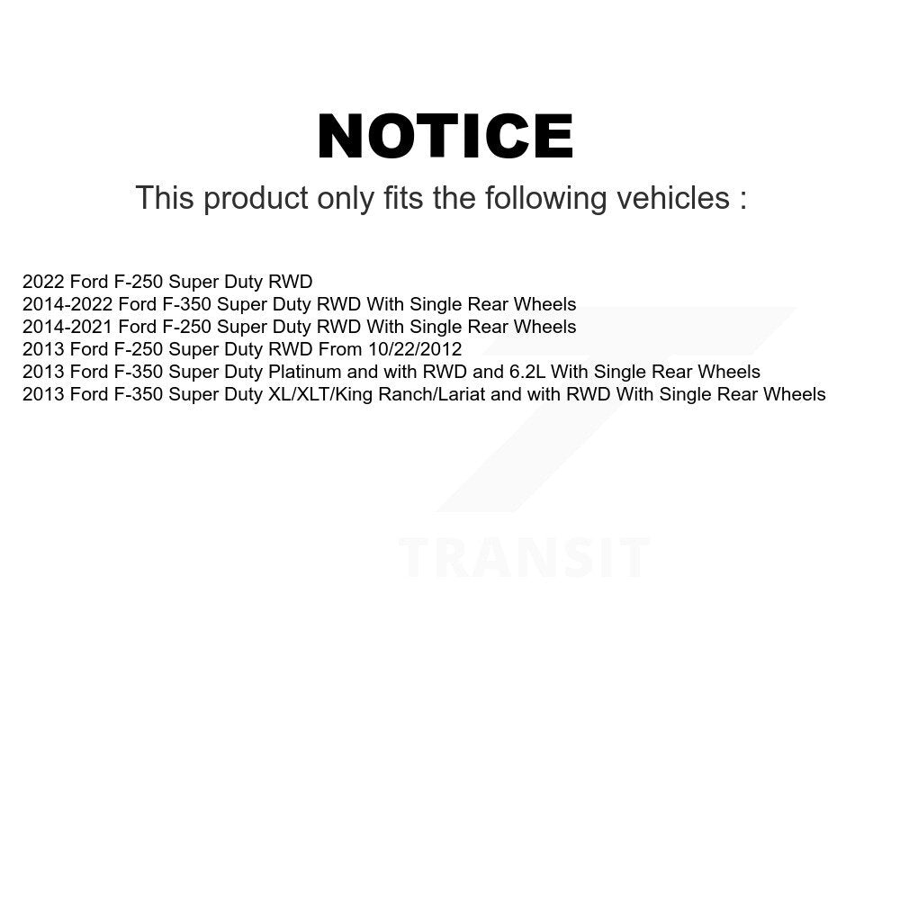 [Avant] Kit d'ensemble disque (revêtu) de frein à disque (revêtu) et moyeu pour Ford F-250 Super Duty F-350 KG-101223