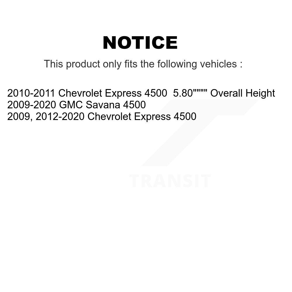 [Avant + Arrière] Kit de disque (revêtu) de frein pour Chevrolet Express 4500 GMC Savana KG-101225