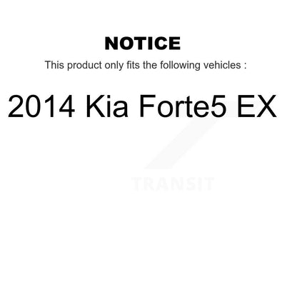 [Avant + Arrière] Kit de disque (revêtu) de frein pour 2014 Kia Forte5 EX KG-101265