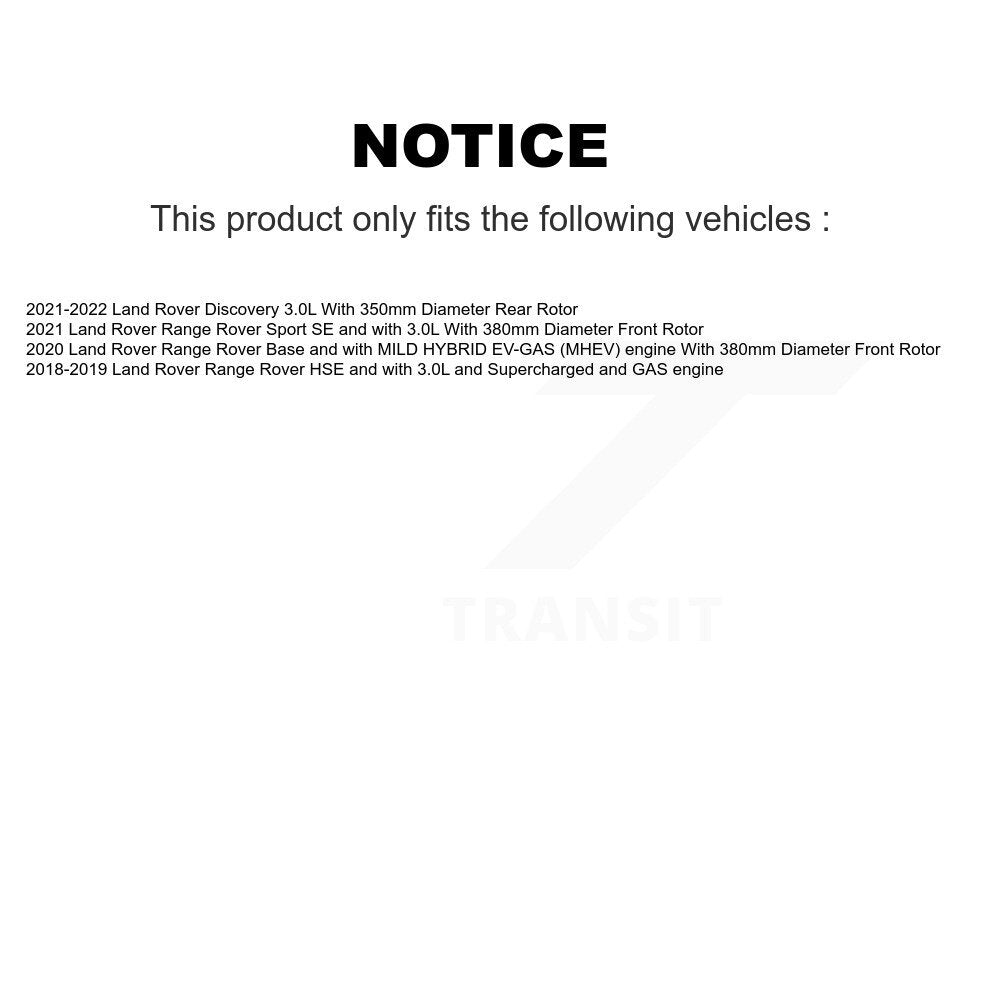 [Avant + Arrière] Kit de disque (revêtu) de frein pour Land Rover Range Sport KG-101269