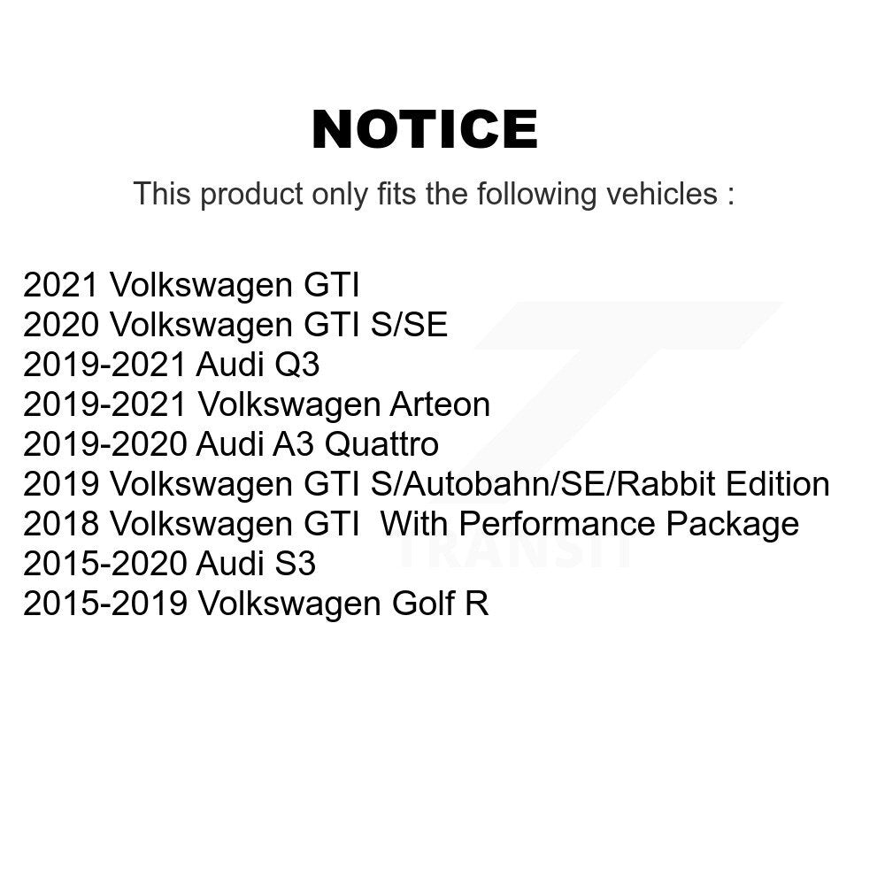 [Avant + Arrière] Kit de disque (revêtu) de frein pour Volkswagen GTI Audi Golf R S3 Q3 Arteon A3 Quattro KG-101277