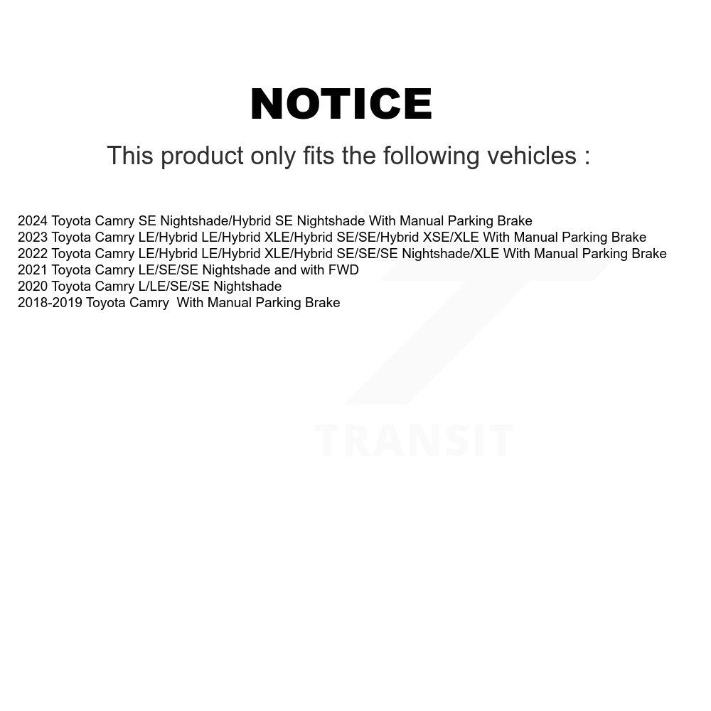 [Avant + Arrière] Kit de disque (revêtu) de frein pour Toyota Camry KG-101298