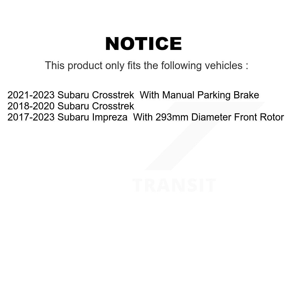 [Avant + Arrière] Kit de disque (revêtu) de frein pour Subaru Crosstrek Impreza KG-101304