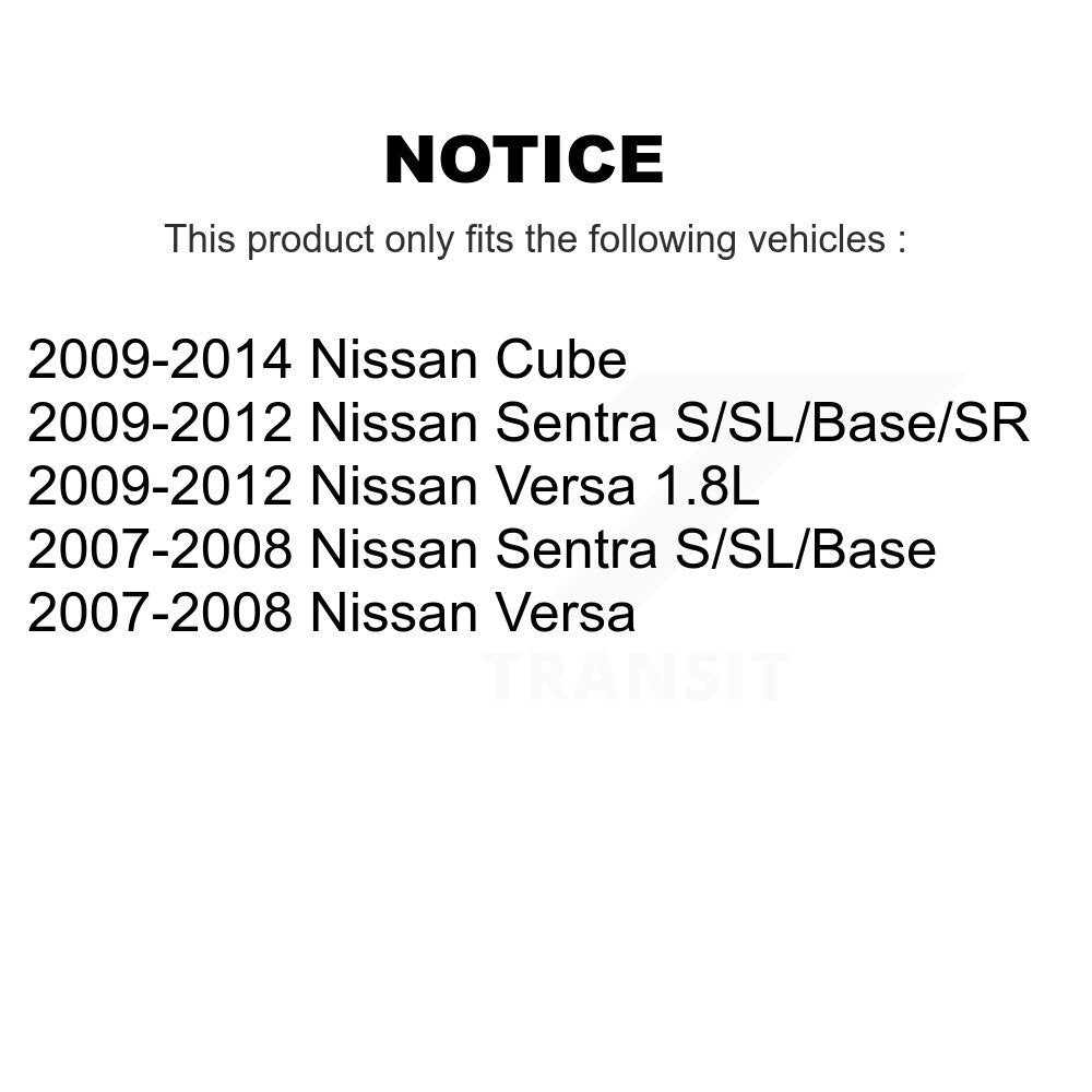 [Arrière] Kit de Tambour de frein pour Nissan Sentra Versa Cube KG-101404