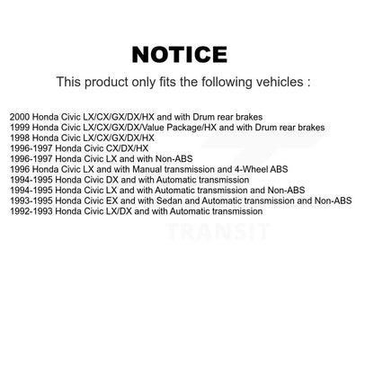 [Avant + Arrière] Kit d'ensemble disque de frein à disque et moyeu pour Honda Civic KG-101425