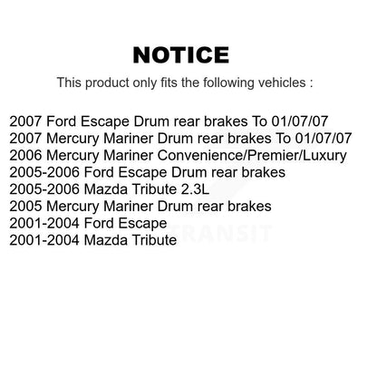 [Avant + Arrière] Kit d'ensemble disque de frein à disque et moyeu pour Ford Escape Mazda Tribute Mercury Mariner KG-101439