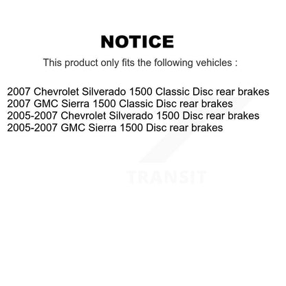 [Avant + Arrière] Kit d'ensemble disque de frein à disque et moyeu pour Chevrolet Silverado 1500 GMC Sierra Classic rear brakes KG-101447
