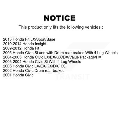 [Avant + Arrière] Kit d'ensemble disque de frein à disque et moyeu pour Honda Civic Fit Insight KG-101462