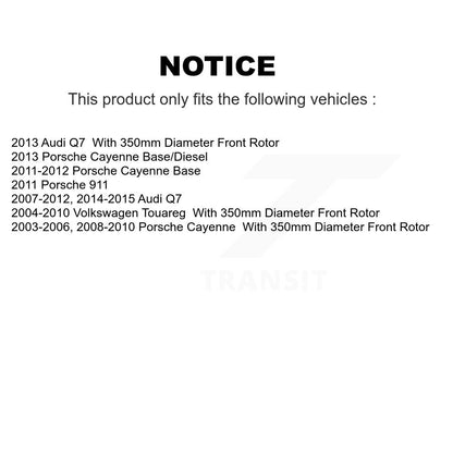 [Avant] Kit de disque (revêtu) de frein pour Audi Q7 Porsche Cayenne Volkswagen Touareg 911 KG-101482