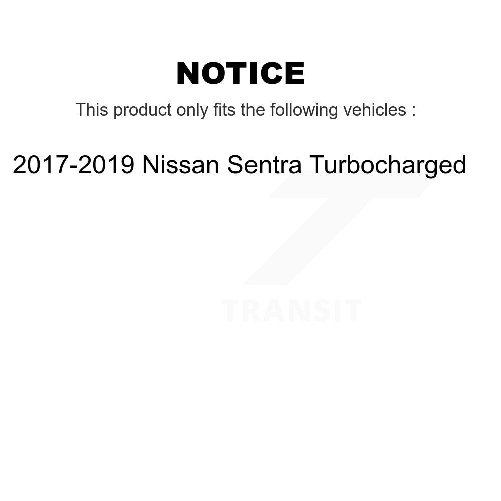 [Avant + Arrière] Kit d'ensemble disque de frein à disque et moyeu pour 2017-2019 Nissan Sentra Turbocharged KG-101497