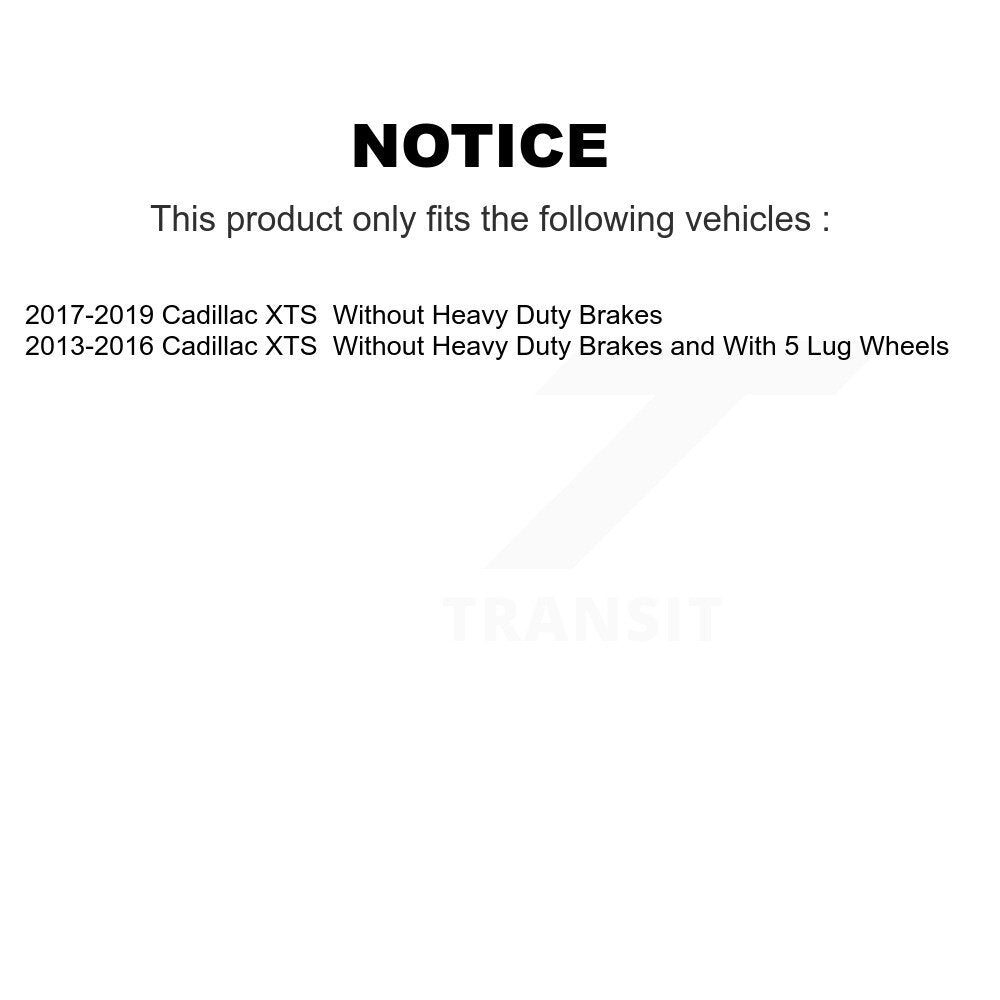 [Avant + Arrière] Kit de disque (revêtu) de frein pour 2013-2019 Cadillac XTS sans Heavy Duty Brakes KG-101508