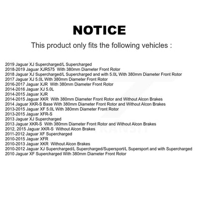 [Avant + Arrière] Kit de disque (revêtu) de frein pour Jaguar XF XJ XFR-S XJR575 KG-101553