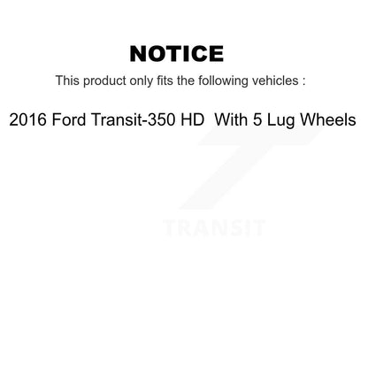 [Avant + Arrière] Kit de disque (revêtu) de frein pour 2016 Ford Transit-350 HD avec 5 Lug Wheels KG-101560