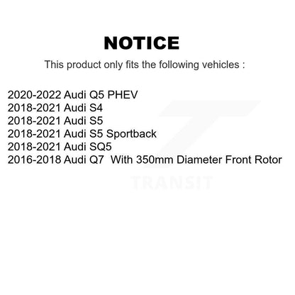 [Avant] Kit de disque (revêtu) de frein pour Audi Q7 SQ5 S5 S4 Sportback Q5 PHEV KG-101604