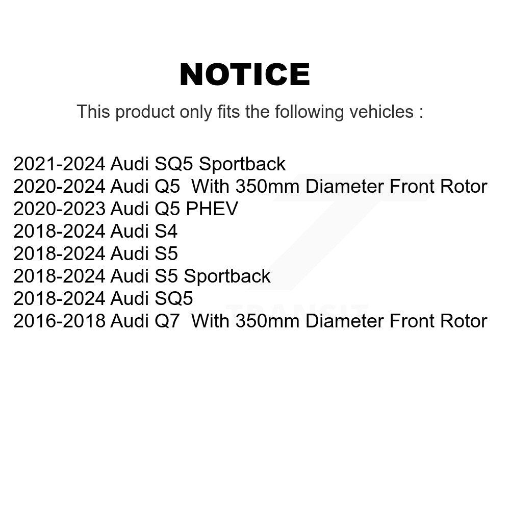 [Avant] Kit de disque (revêtu) de frein pour Audi Q7 SQ5 S5 S4 Sportback Q5 PHEV KG-101604
