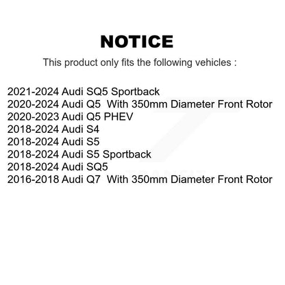 [Avant] Kit de disque (revêtu) de frein pour Audi Q7 SQ5 S5 S4 Sportback Q5 PHEV KG-101604
