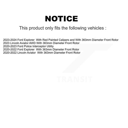 [Avant] Disque de frein pour Ford Explorer Lincoln Aviator Police Interceptor Utility KG-101622