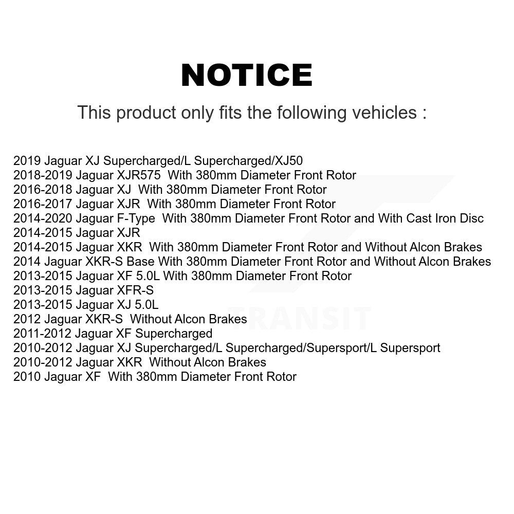 [Avant] Kit de disque (revêtu) de frein pour Jaguar XF XJ F-Type XKR XJR XKR-S XFR-S XJR575 KG-101626