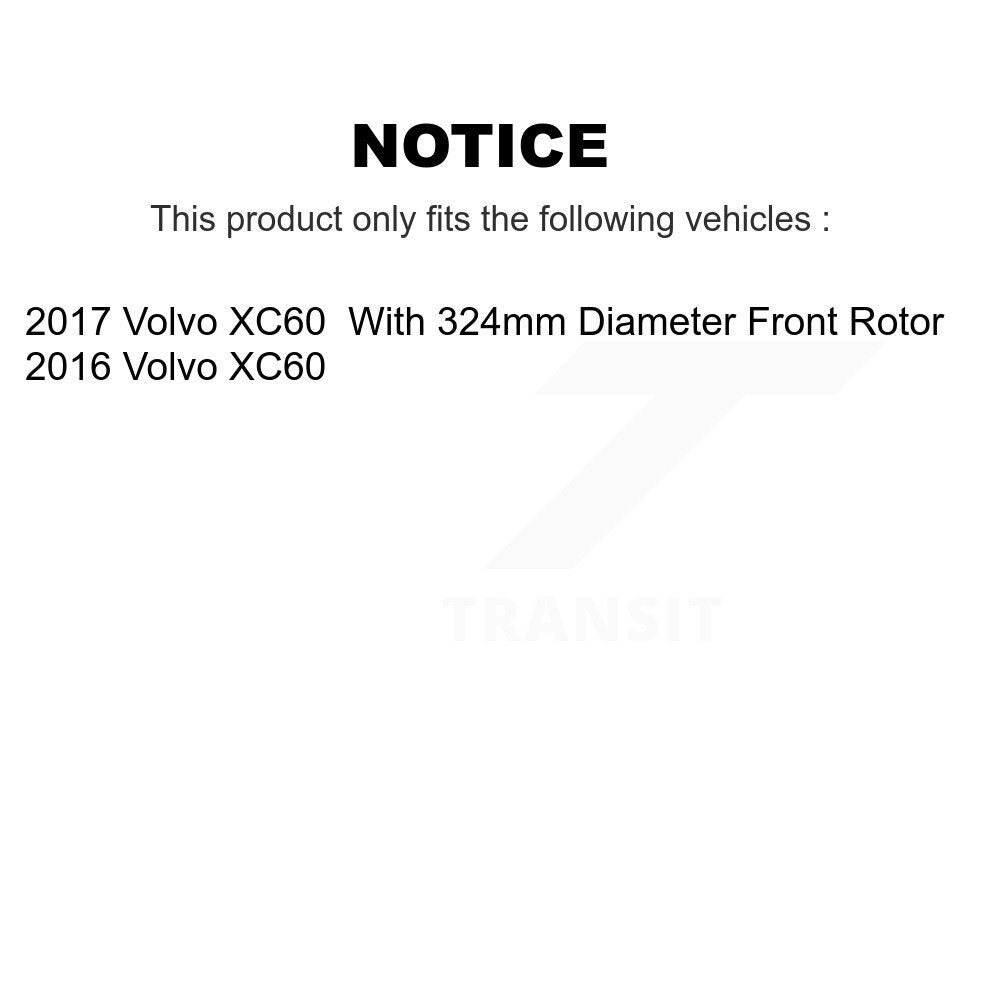 [Avant] Kit de disque (revêtu) de frein pour Volvo XC60 KG-101629