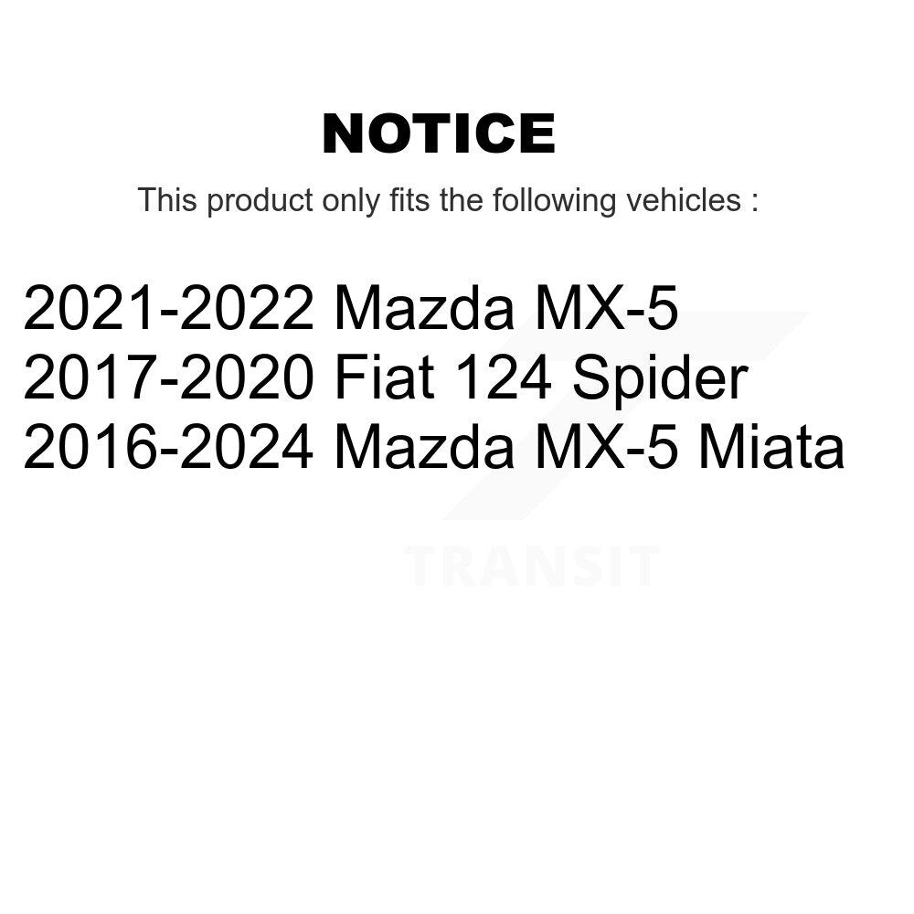 [Arrière] Kit de disque (revêtu) de frein pour Mazda MX-5 Miata Fiat 124 Spider KG-101636