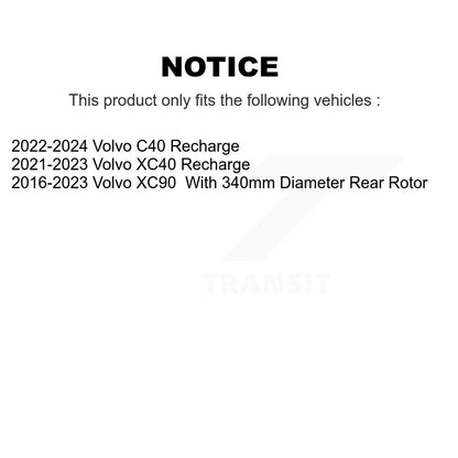 [Arrière] Kit de disque (revêtu) de frein pour Volvo XC90 C40 Recharge KG-101644