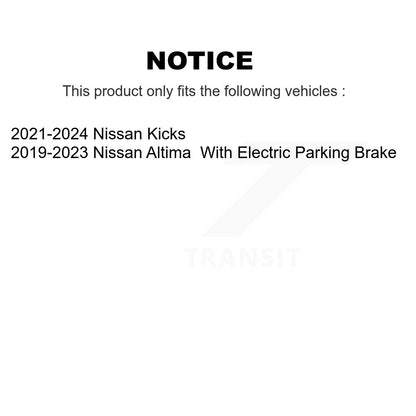 [Arrière] Kit de disque (revêtu) de frein pour Nissan Altima Kicks KG-101655
