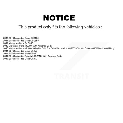 [Arrière] Kit de disque (revêtu) de frein pour Mercedes-Benz GLS450 GL450 GLS550 GL350 GL550 ML400 ML250 ML63 AMG GLS350d KG-101662