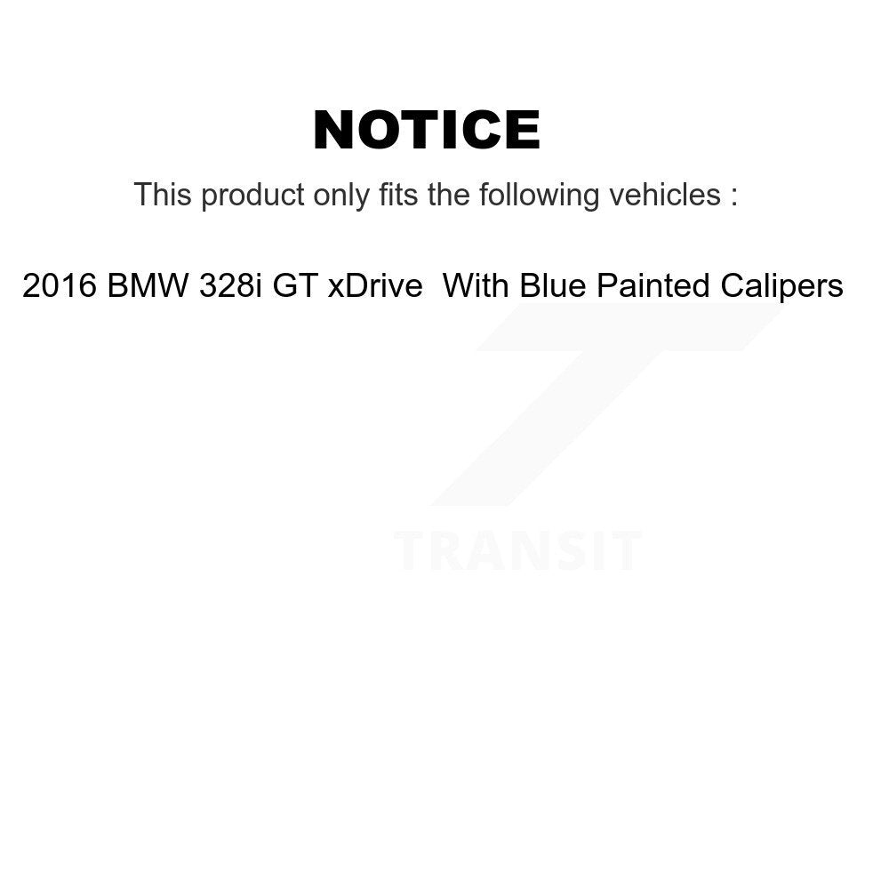 [Avant + Arrière] Kit de disque (revêtu) de frein pour 2016 BMW 328i GT xDrive avec Blue Painted Calipers KG-101671