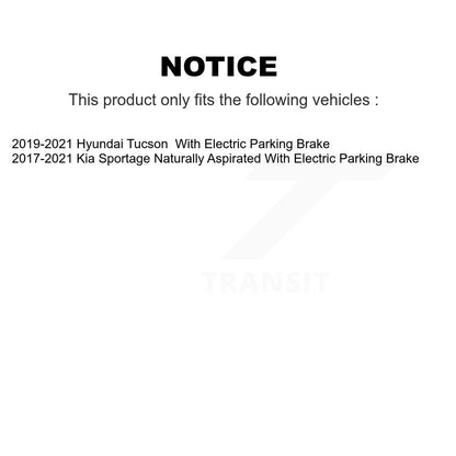 [Avant + Arrière] Kit de disque (revêtu) de frein pour Kia Sportage Hyundai Tucson avec Electric Parking KG-101703