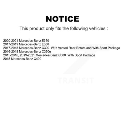[Arrière] Disque de frein pour Mercedes-Benz C300 E300 C400 E350 C350e KG-101799