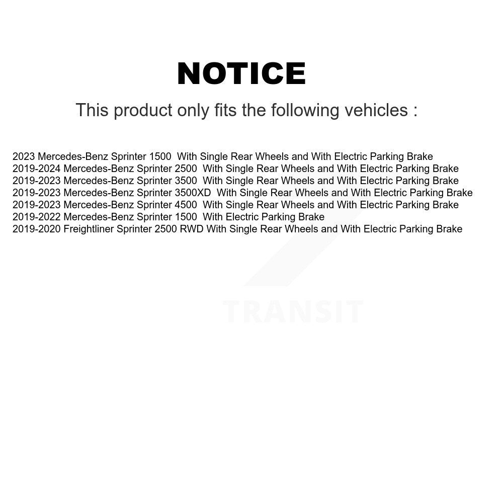 [Avant et Arrière] Disque de frein pour Mercedes-Benz Sprinter 2500 3500 4500 3500XD 1500 KG-101811
