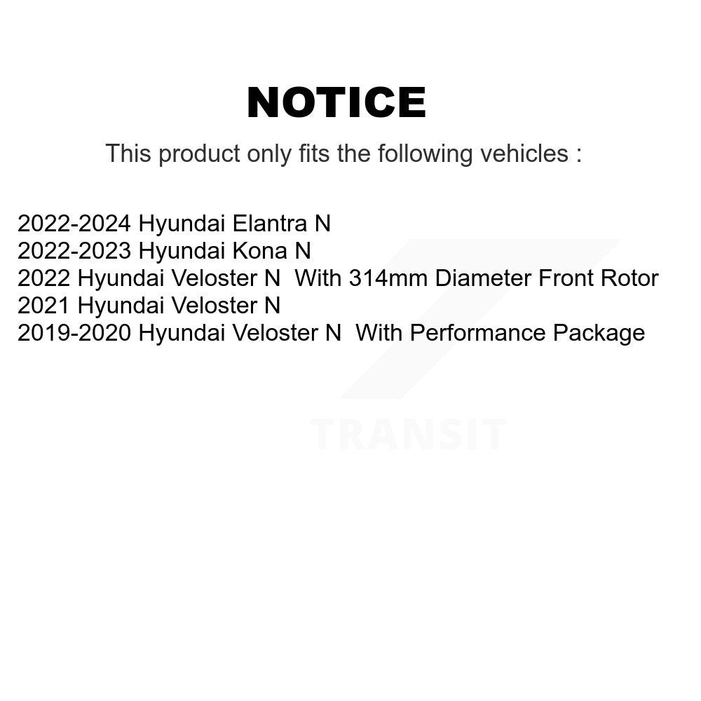 [Arrière] Disque de frein pour Hyundai Elantra N Veloster Kona KG-101830