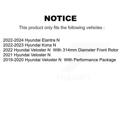 [Arrière] Disque de frein pour Hyundai Elantra N Veloster Kona KG-101830