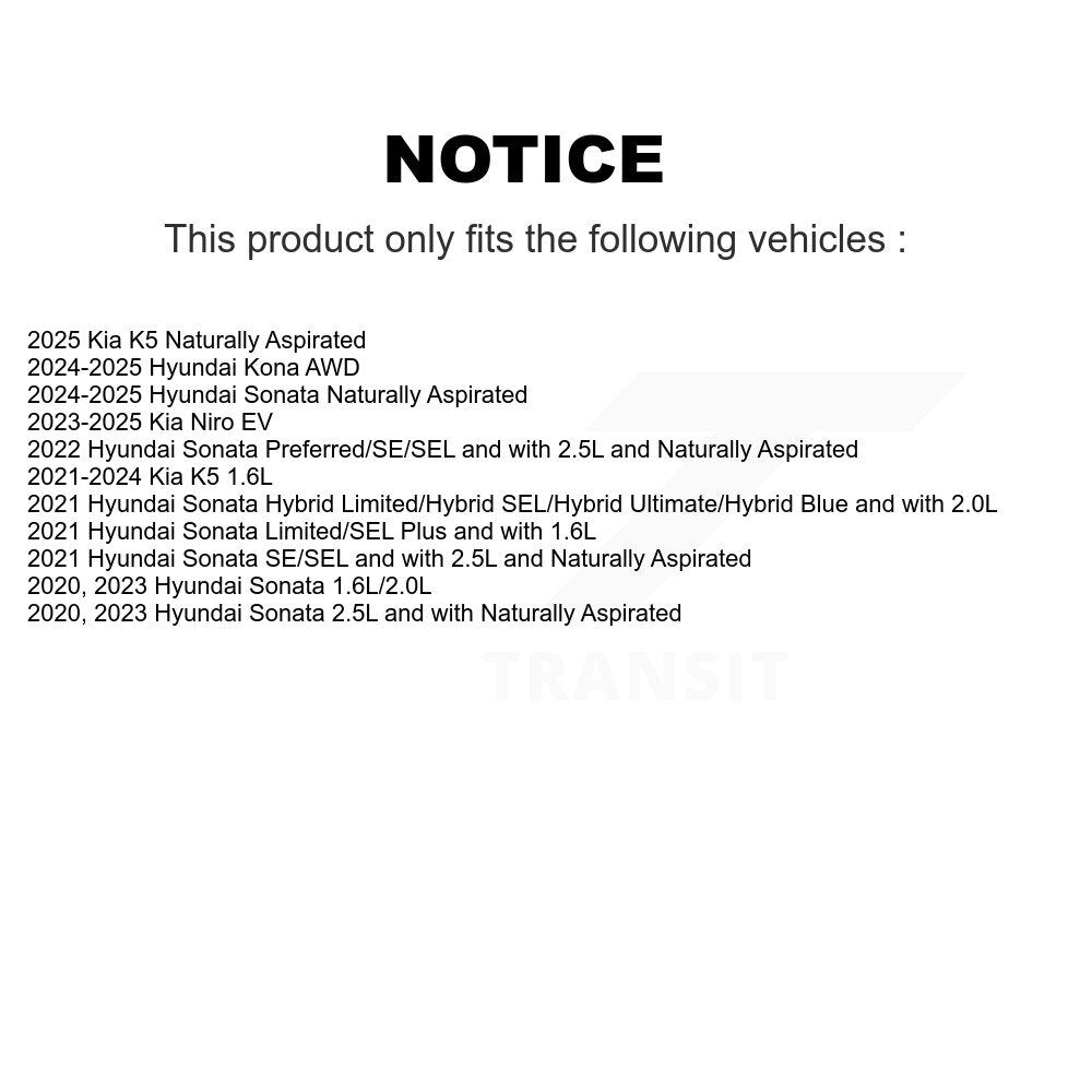 [Avant et Arrière] Disque de frein pour Hyundai Kona Sonata Kia Niro EV K5 KG-101850
