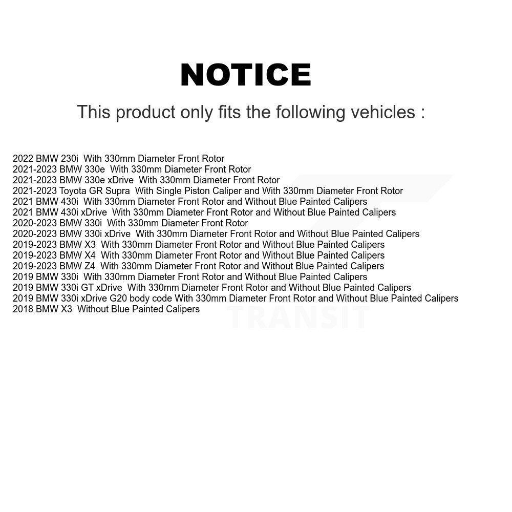 [Avant] Disque de frein pour BMW X3 330i xDrive X4 330e Toyota GR Supra Z4 430i 230i GT KG-101852