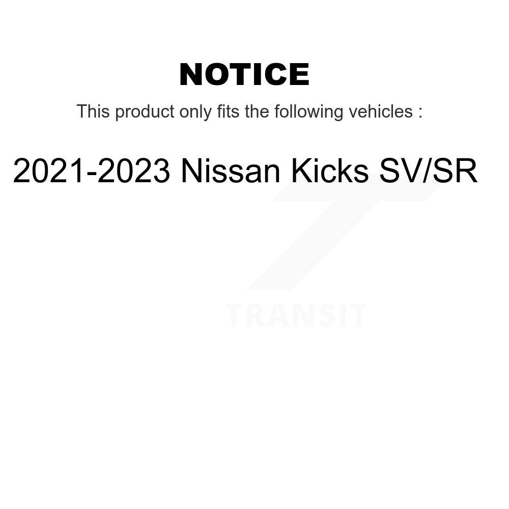 [Avant et Arrière] Ensemble disque de frein à disque et moyeu pour 2021-2023 Nissan Kicks SV SR KG-101869