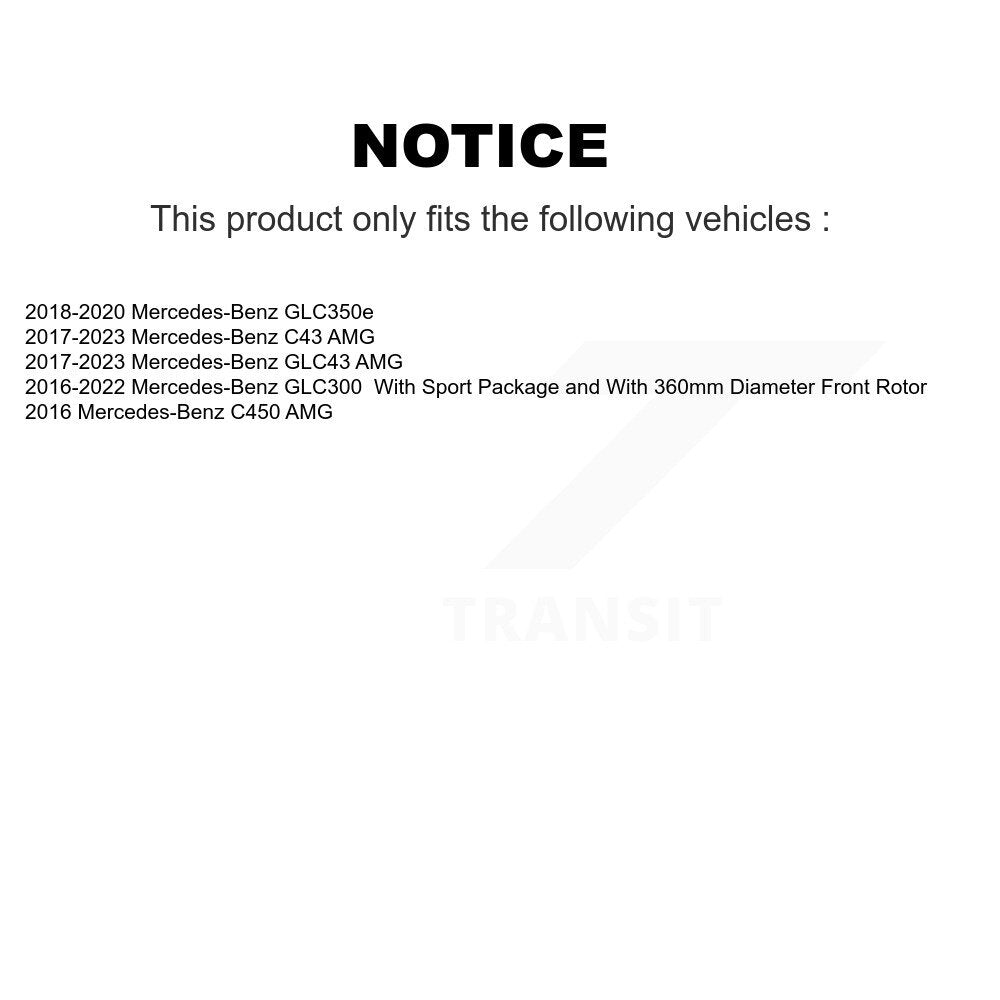 [Avant et Arrière] Disque de frein pour Mercedes-Benz GLC300 C43 AMG GLC43 C450 GLC350e KG-101892
