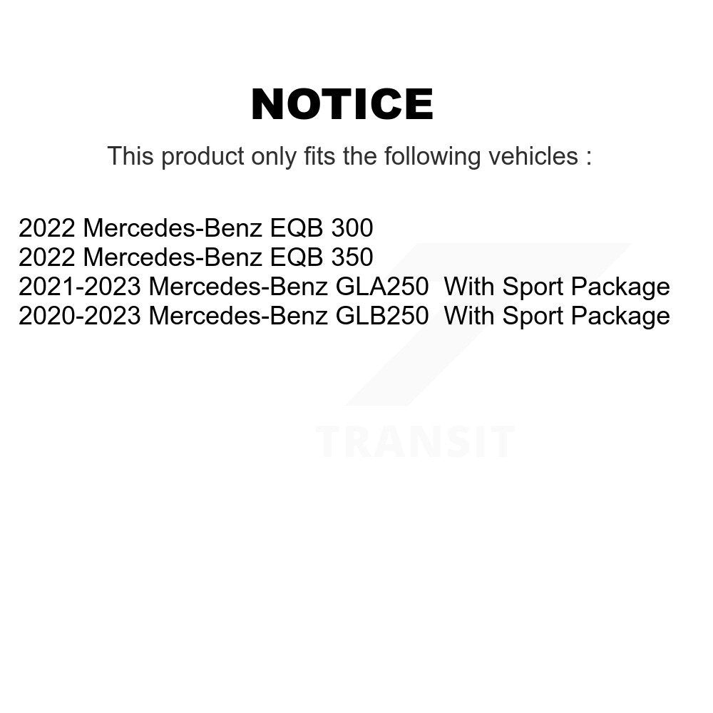 [Avant et Arrière] Disque de frein pour Mercedes-Benz GLB250 GLA250 EQB 350 300 KG-101898