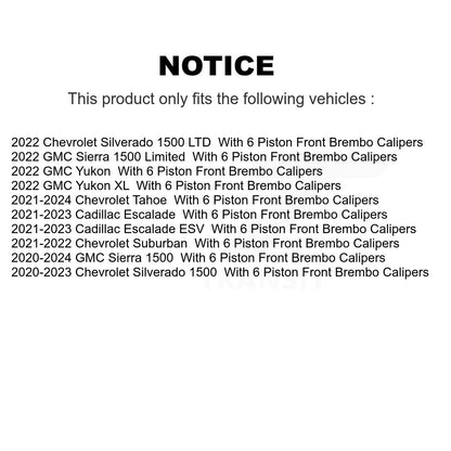 [Avant et Arrière] Disque de frein pour GMC Sierra 1500 Chevrolet Silverado Tahoe Limited LTD KG-101918